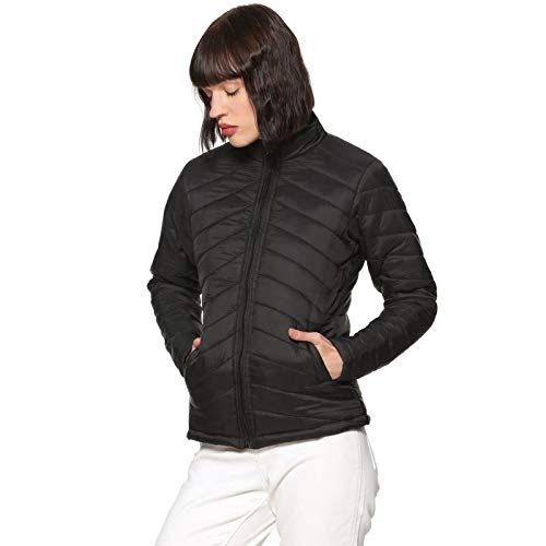 pinacolada Women's Quilted Puffer Jacket with Zip Closure for Casual Wear | Mock Neck | Long Sleeve | Zip Closure | Polyester Jacket Crafted with Comfort Fit for Everyday Wear-picture-10