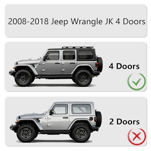Estribos 6.5 pulg para Jeep Wrangler JK 2008-2018 4 puertas miniatura 2