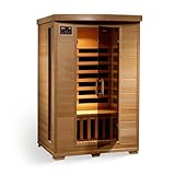 Radiant Saunas 2-Person Hemlock Infrared Sauna with 6 Carbon Heaters, Chromotherapy Lighting, Oxygen Ionizer