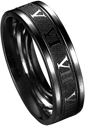 Chaine Inoxydable Homme | Bijou Avec Chiffres Romains | Noir Ou Argent