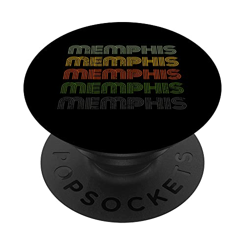 Estados Unidos, ciudad de los 70, retro, vintage, Memphis PopSockets PopGrip Intercambiable