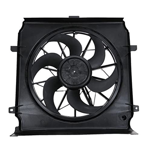 TRQ Radiator Cooling Fan Assembly Compatible with 2004-2005 Jeep Liberty CH3115143