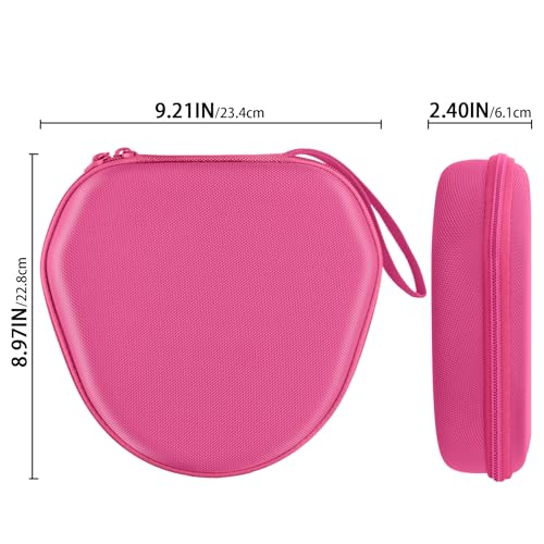 co2CREA Hard Case with Sleep Mode Replacement for Apple AirPods Max Wireless Over-Ear Headphones (Rose Red Case + Inside Red)