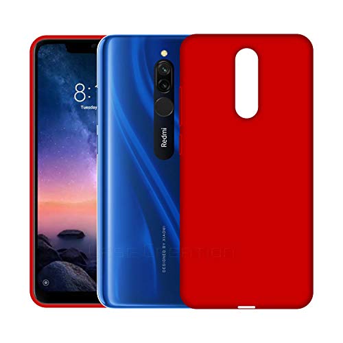 Image of Case Creation Luxurious OG Series for Redmi Note 6 Case Cover,Anti-Dirty Slim Case Frosted Matte Cute Candy TPU Raised Bezel (Splash of Color) Back Cover for Xiaomi Redmi Note6 - Glamour Red