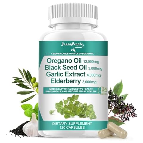 GREENPEOPLE Oregano Oil with Black Seed & Garlic Cover