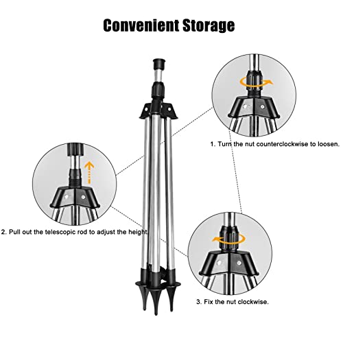 2023 New Rotating Tripod Sprinkler, Upgraded 360 Degree Automatic Large Area Rotating Irrigation Water Sprinkler, Telescoping Adjustable Stainless Steel Rotary Tripod Sprinklers For Garden Yard Lawn. #TOP4