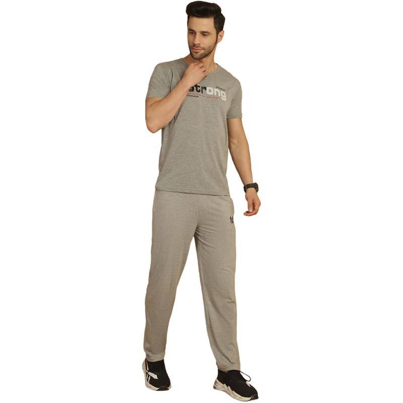 Image of VIMAL JONNEY White Cotton Printed CO-ORD Set Tracksuit for Men-T PRT 23 WHT D10 WHT. 02-P