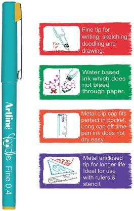 Artline Yoodle Art - Rotulador de punta fina para garabatos, punta fina de 0,4 mm, 25 unidades