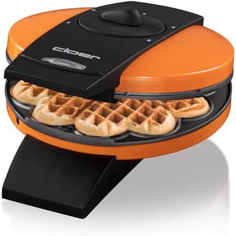 Bild 17 - Cloer 1629 Waffeleisen für klassische Herzwaffeln, 930 W, Waffelgröße 15,5 cm, stufenlos wählbarer Bräunungsgrad, Metall, Silber