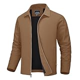 MAGNIVIT Men's Lightweight Jackets Light Windbreaker Full Zip Up Stylish Golf Coat Business Work Casual Dress