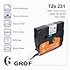 GROF 10 Stück TZe-231 Laminierte Schriftband Schriftbänder – 12mm x 8m Schwarz auf Weiß, kompatibel mit Brother P-Touch PT-D210 D450 H110 H1000 – Etiketten für Büro/Werkstatt/Küche