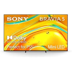 1 of Sony 55 Inch BRAVIA 5 Mini LED 4K HDR Smart Google TV (K-55XR50) | XR Processor with AI Technology, Dolby Vision/Atmos, XR Backlight Master Drive, 120Hz Refresh Rate, 4K movie credits included