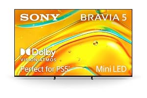 Sony 65 Inch BRAVIA 5 Mini LED 4K HDR Smart Google TV (K-65XR50)
