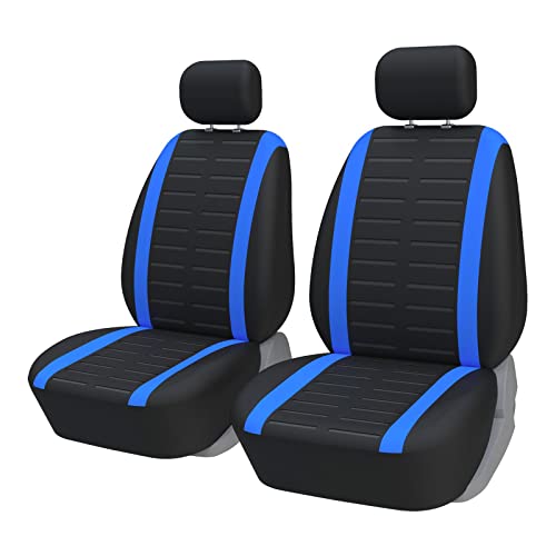 TOYOUN Housses de Sièges Voiture Universelles 2 sièges pour Avant Convient à la Plupart des Voitures Housses Couverture Couvre Siège Auto pour Conducteur et Passager Accessoire Intérieur - Bleu Cover