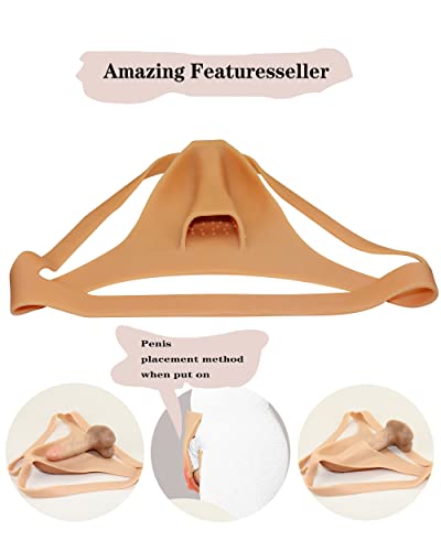 Men's Camel Toes Panty Hiding Gaff Silicone Double Thong for Crossdresser Transgender 1G 2G Cyber Skin4