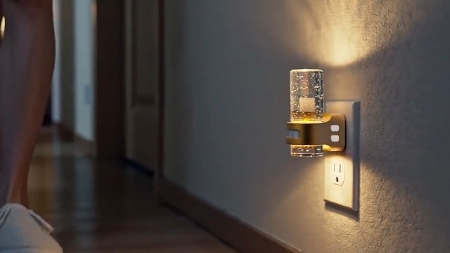Image of JandCase Motion Sensor Night Light, 2 pack Mini Bubble Night Lights Plug into Wall, Soft White /Cool White /Amber 3 Light Color, Dimmable Night-Lights with Dusk to Dawn Sensor for Bathroom Hallway Rooms