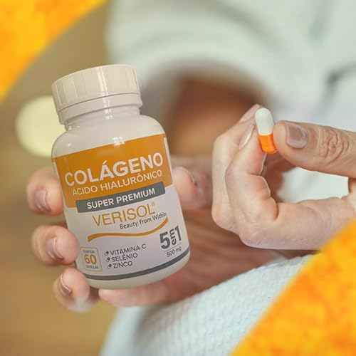 Colágeno Hidrolisado Verisol Premium Original com Vitamina C e Zinco 60 Cápsulas