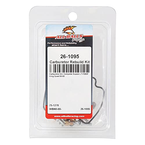 All Balls Racing 26-1095 Carburetor Rebuild Kit Compatible with/Replacement For Suzuki LT-F 300 F King Quad 4WD 2000-2002 by All Balls - Image 4