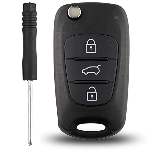 HooRLZ Coque Clé Compatible pour Hyundai I20 I30 I35 Ix20 Ix35, Kia Soul Kia Ceed Sportage Venga, Clé Hyundai I30, TéLéCommande Hyundai, Boitier Clé Kia...