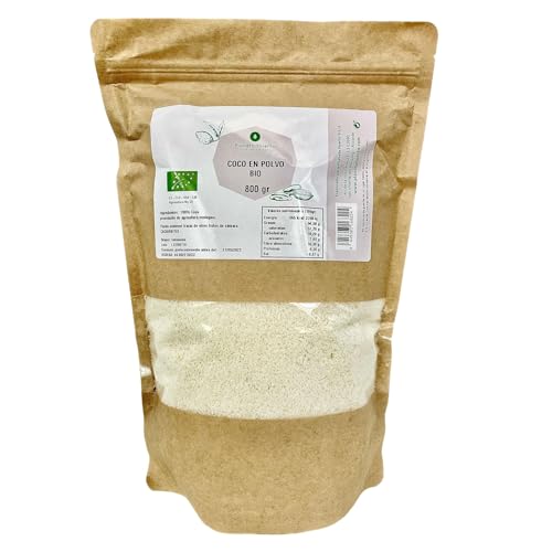 PLANETA HUERTO | Coco en Polvo ECO 800 g - Harina de Coco Orgánica, Versátil y Nutritiva para Repostería y Dietas Especiales