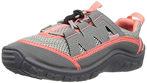 Northside Kid's Brille II Water Shoe; Toddler Size: 6 M US - Gray/Coral; with a Waterproof Wet Dry Bag