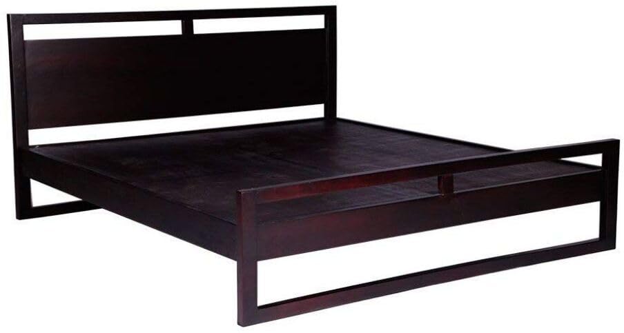 Image of Bed Solid Sheesham Wood for Your Bedroom Delivery Condition-DIY(Do-It-Yourself) Solid Wood King Bed (Finish Color - Mahogany, Delivery Condition - DIY(Do-It-Yourself))