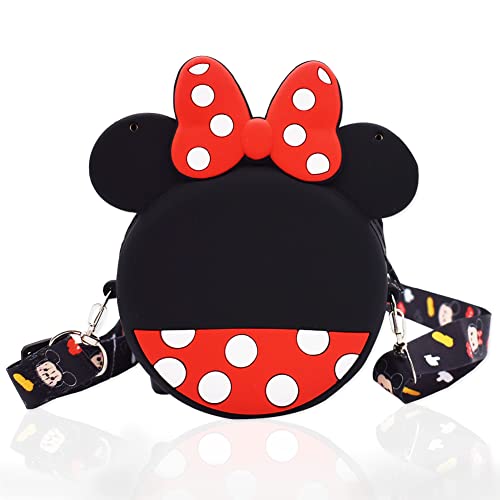 kinderhandtaschen für mädchen,Minnie Kinder Umhängetasche,Cartoon Crossbody Purse,Kleine Geldbörse mit verstellbarem Riemen Prinzessin Taschen ,für Mädchen zum Ausgehen oder Reisen Cover