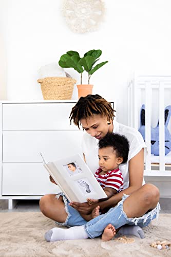 Pearhead First 5 Years Baby Memory Book With Clean-Touch Baby Safe Ink Pad To Make Baby’s Hand Or Footprint Included, Gender Neutral Registry Gift, Ivory Classic #TOP4