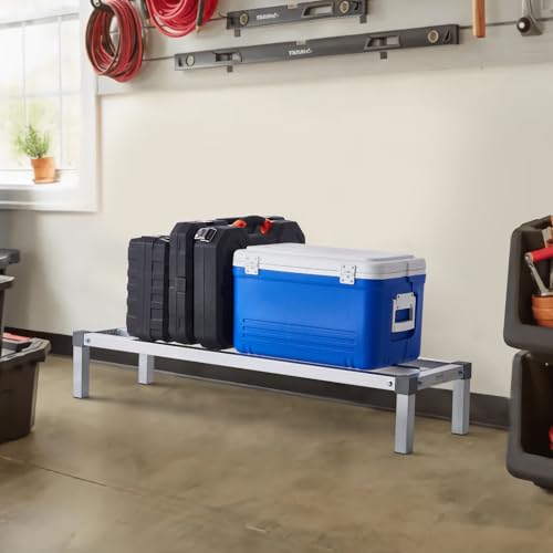 Vevor 48” X 14” COMMERCIAL FOOD FLOOR RACK 8 Inch Off The Floor, 1000 Lbs Capacity All-Welded Aluminum Storage Rack thumb #7