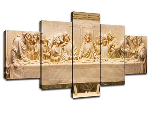 Lienzo de la Última Cena cuadro de Jesucristo blanco para decoración de salón