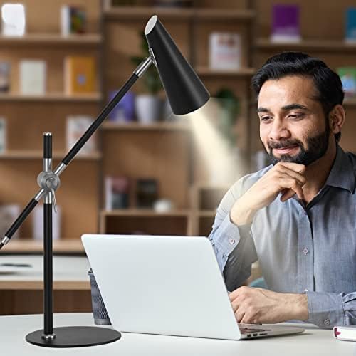 BESTIELAM LED Desk Lamp, Bulb Holder, 5W Industrial Style Table Lamp, Flexible Desk Light for Office, Reading (Without Bulb)