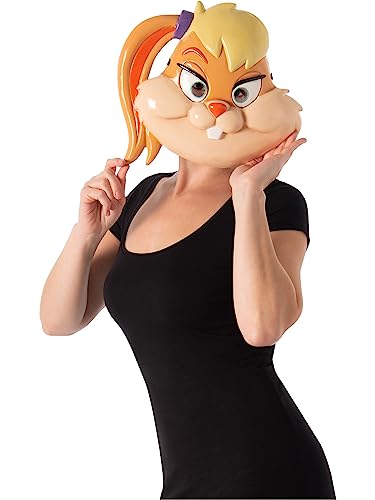 Rubies Máscara Lola Bunny para adulto, Careta moldeada, Accesorio, Complemento para disfraz y fiestas temáticas, Licencia Oficial Lonney Tunes para Carnaval, Cosplay, Fiestas
