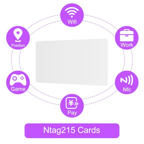 20 Stück NFC Tags NFC Karten Wiederbeschreibbare Blanko Weiß 215 Tag 504 Byte Speicher NFC-Chips Programmierbar Kompatibel mit Allen Fähigen Mobilgeräten