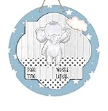 Elephant - Hospital Room - Personalized Door Sign - Gray Polka Dot - Gift for Baby Shower