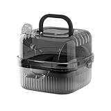 | Élimination Rapide des Saletés : Grâce à sa fonctionnalité de nettoyage par rinçage aisé, ce transporteur pour petits animaux permet une élimination rapide des débordements et des dégâts. Il offre une expérience plus agréable à la fois pour les hamsters et leurs maîtres. Cet avantage est apprécié dans les situations comme les sorties, les voyages ou les visites chez le vétérinaire où des conditions propres sont indispensables.