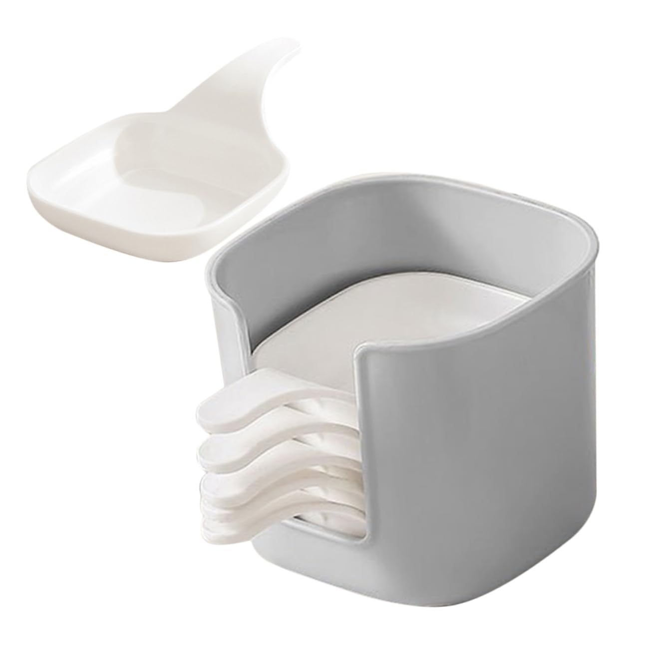 Unomor 1Set Oil Dipping Dish with Holder Serving Plates for Sauces Condiments Appetizers for Home Restaurant Use