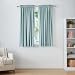 AmazonBasics Room Darkening Blackout Window Curtains with Tie Backs Set, 52" x 63", Seafoam Green