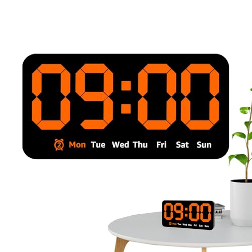 Reloj despertador para dormitorio, reloj digital de escritorio, alarmas que funcionan con pilas, pantalla de alarma y termómetro, relojes de pared, relojes de pie, mesita de noche portátil que