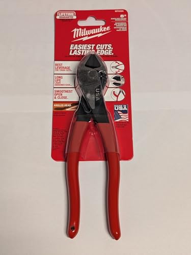 Milwaukee 8 in. Angled Head Diagonal Cutting Pliers with Dipped Grip