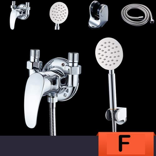 Rebily Brass Surface Mounted Agua Caliente y fría del Grifo de la Ducha Conjunto Solar Calentador de Agua eléctrico Abierto del Tubo de Mezcla Interruptor de la válvula de Agua del Grifo,