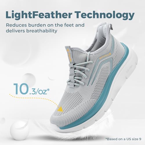 FitVille Men's Wide Walking Shoes Athletic Sneakers Lightweight Workout Slip-on Shoes for Flat Feet - Cloud Strider V14