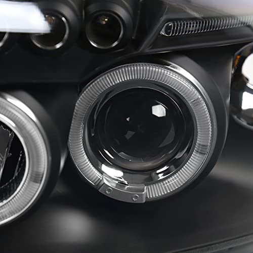 Spec-D Tuning Projector Led Black Compatible With 2007-2012 Dodge Caliber Left + Right Pair Headlamps Assembly #TOP6