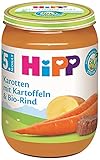 HiPP Karotten mit Kartoffeln und Bio-Rind, 6er Pack (6 x 190 g)