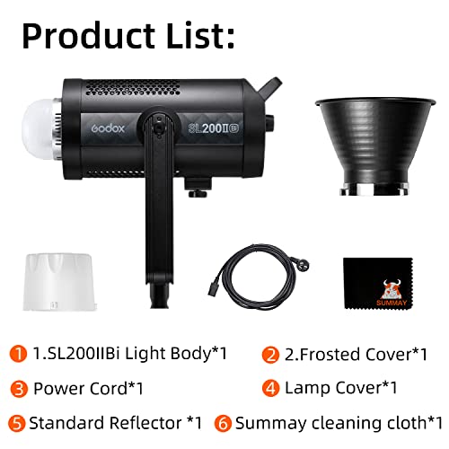 Ficha técnica GODOX SL200IIBi Luz de Video Bicolor 2800K-6500K 39200Lux@1m CRI96 TLCI97 Modo Silencioso 9 Efectos de iluminación preestablecidos Luz Continua para Transmisión en Vivo Fotografía de Retrato - Fernando Cortés Ficha técnica GODOX SL200IIBi Luz de Video Bicolor 2800K-6500K 39200Lux@1m CRI96 TLCI97 Modo Silencioso 9 Efectos de iluminación preestablecidos Luz Continua para Transmisión en Vivo Fotografía de Retrato - Fernando Cortés