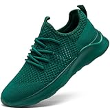 XKOWUO Men's Running Walking Shoes Sneakers Tennis Fitness Athletic Shoes Non Slip On Sports Casual Workout Shoe Lightweight Comfortable Gym Fashion Breathable Mesh Trainer Dark_Green Size US 10