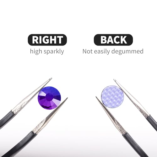 Image of Hotfix Rhinestones Bulk 3000PCS SS6 (1.9-2.1mm), Purple Velvet Glass Rhinestones for Clothes, Tumblers, Shoes DIY, Heat Transfer Flatback Gems for Crafts & Decoration