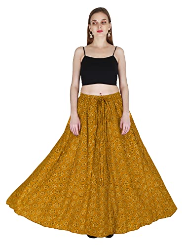 Image of Sttoffa Cotton Printed Women Wear Maxi Long Skirt 40 inch inch Full Length
