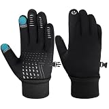 ehsbuy Handschuhe Kinder Winter Thermo Touchscreen Fleece Winterhandschuhe wasserdichte Anti-Rutsch Warme Reithandschuhe Jungen 6-10 Jahre Fahrradhandschuhe für Skifahren Outdoor
