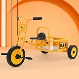 Kinderdreirad, 1-8 Jahre alt, Fahrrad, Outdoor-Sportwagen, Kinder-Dreirad, Transporter für Kinder, Spielgeräte im Freien, maximale Belastung 100 kg,Gelb