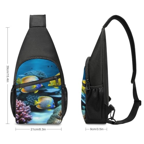 Mochila tipo sling para senderismo y uso casual unisex miniatura 2